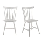 Lot de 2 chaises de salle à manger à dossier haut et à barreaux | Bois d'hévéa massif | Capacité de 102 kg