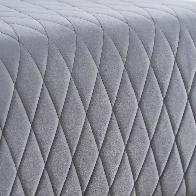 Fauteuil à dossier haut en velours avec pieds en bouleau | 23L x 30P x 46H