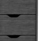 Commode verticale compacte en bois à 5 tiroirs, commode étroite pour chambre ou bureau
