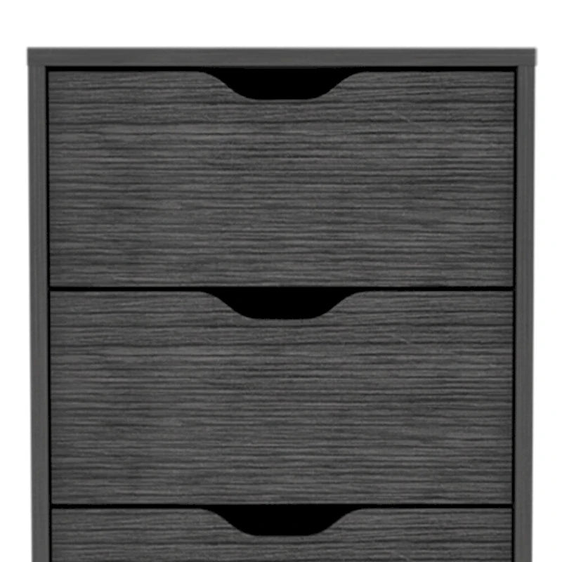 Commode verticale compacte en bois à 5 tiroirs, commode étroite pour chambre ou bureau