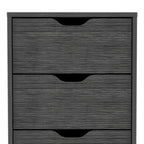 Commode verticale compacte en bois à 5 tiroirs, commode étroite pour chambre ou bureau