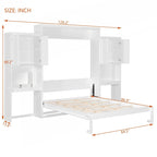 Lit escamotable polyvalent Queen Size avec rangement intégré et fonctionnalités