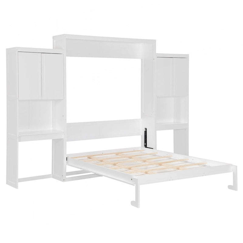 Lit escamotable polyvalent Queen Size avec rangement intégré et fonctionnalités