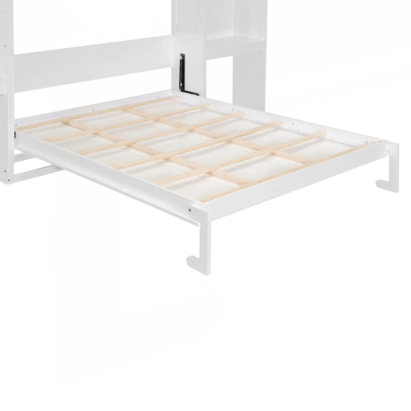 Lit escamotable polyvalent Queen Size avec rangement intégré et fonctionnalités