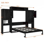 Lit escamotable polyvalent Queen Size avec rangement intégré et fonctionnalités