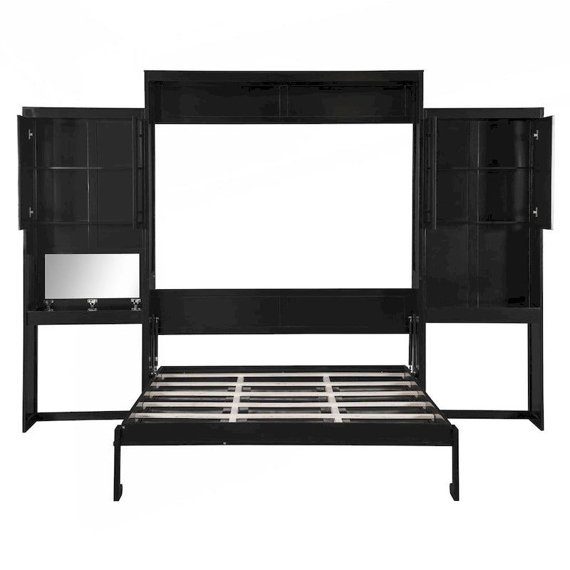 Lit escamotable polyvalent Queen Size avec rangement intégré et fonctionnalités