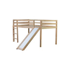 Lit jumeau superposé avec toboggan et design ludique à profil bas (capacité de 113 kg)