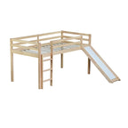 Lit jumeau superposé avec toboggan et design ludique à profil bas (capacité de 113 kg)