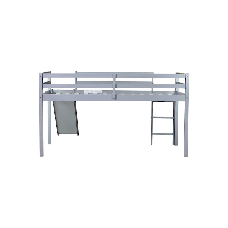 Lit jumeau superposé avec toboggan et design ludique à profil bas (capacité de 113 kg)
