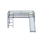 Lit jumeau superposé avec toboggan et design ludique à profil bas (capacité de 113 kg)