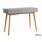 Bureau de style moderne du milieu du siècle avec 1 tiroir | Pieds fuselés en bois d'hévéa | Plusieurs finitions
