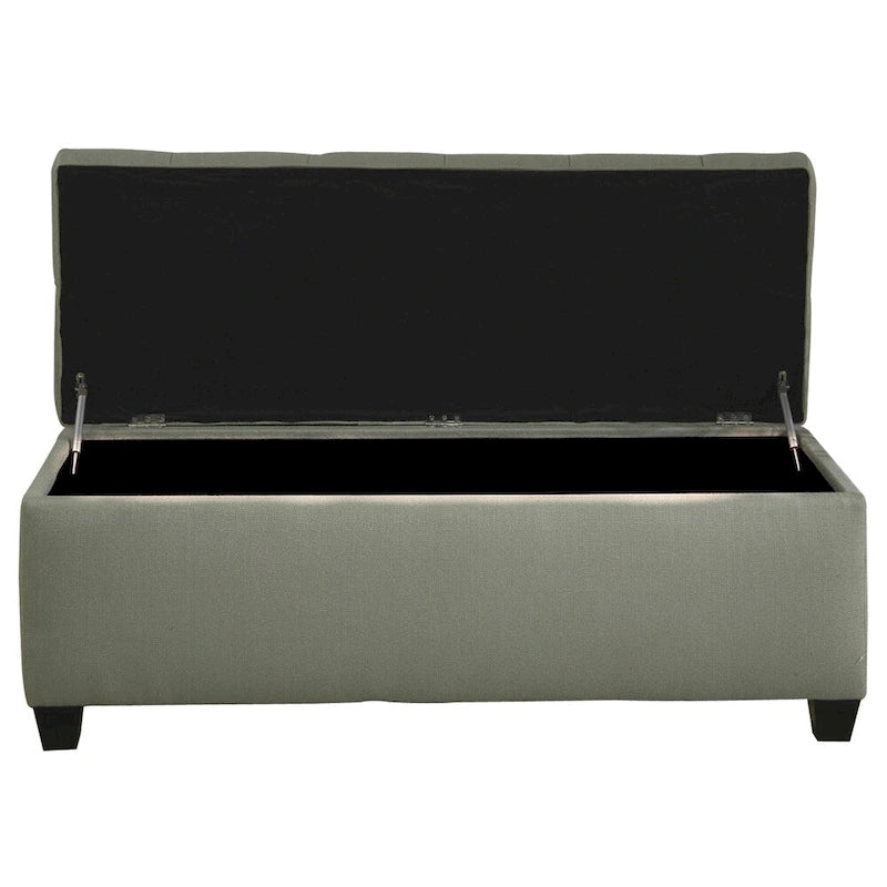 Banc de rangement pour chaussures capitonné en losanges avec compartiments intérieurs | Pieds Espresso