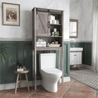 Meuble de rangement WC avec porte coulissante | 66,54H x 27,17W x 9,06P