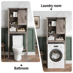 Meuble de rangement WC avec porte coulissante | 66,54H x 27,17W x 9,06P