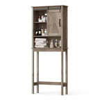Meuble de rangement WC avec porte coulissante | 66,54H x 27,17W x 9,06P