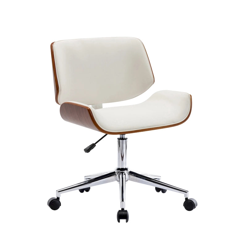 Chaise de bureau Carson Carrington Herning en similicuir style Mid-Century
