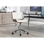 Chaise de bureau Carson Carrington Herning en similicuir style Mid-Century