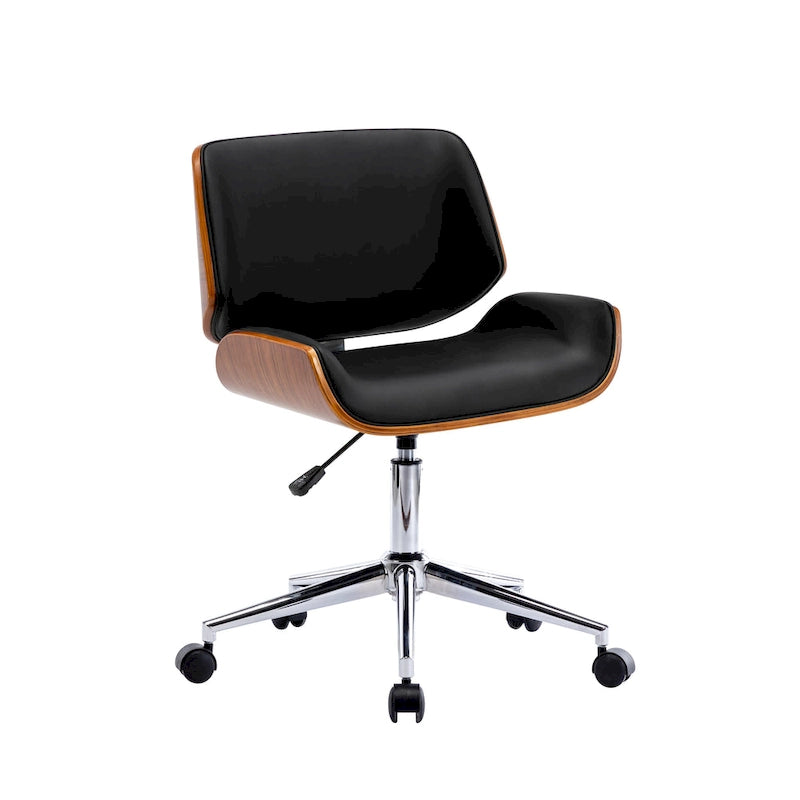 Chaise de bureau Carson Carrington Herning en similicuir style Mid-Century
