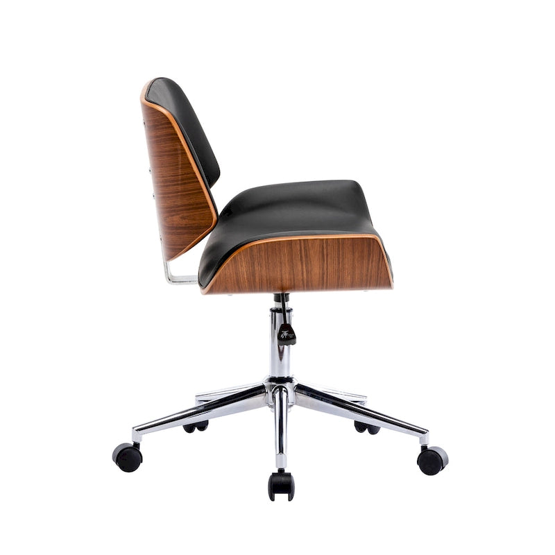 Chaise de bureau Carson Carrington Herning en similicuir style Mid-Century