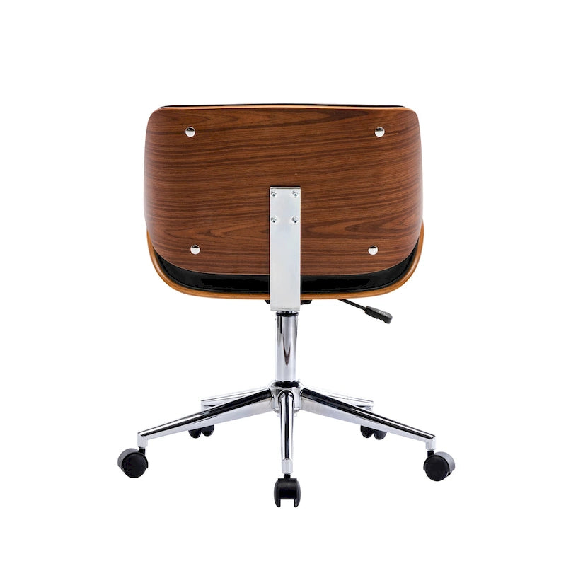 Chaise de bureau Carson Carrington Herning en similicuir style Mid-Century