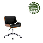 Chaise de bureau Carson Carrington Herning en similicuir style Mid-Century