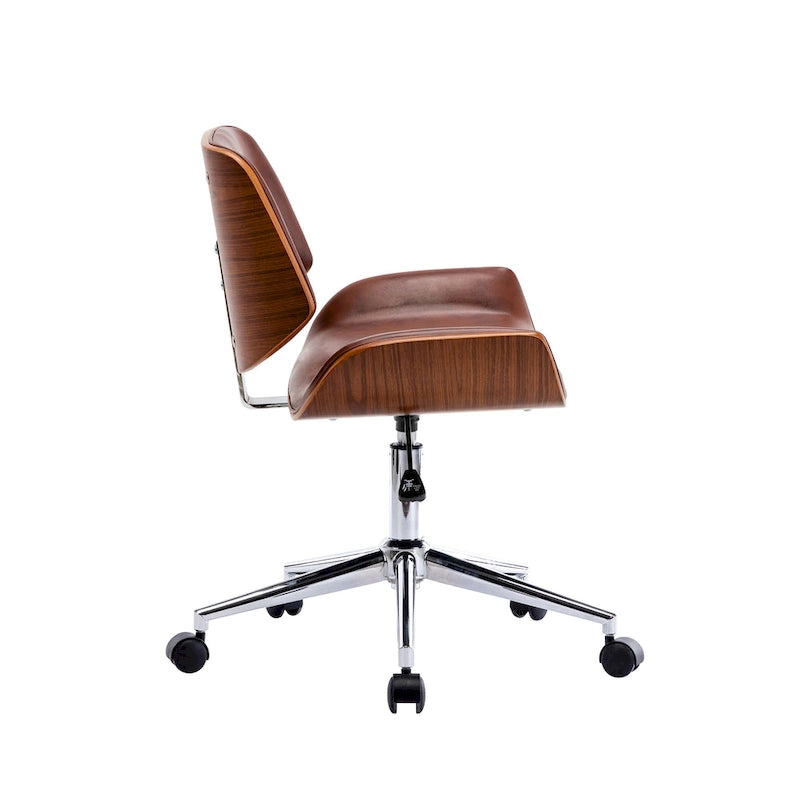 Chaise de bureau Carson Carrington Herning en similicuir style Mid-Century