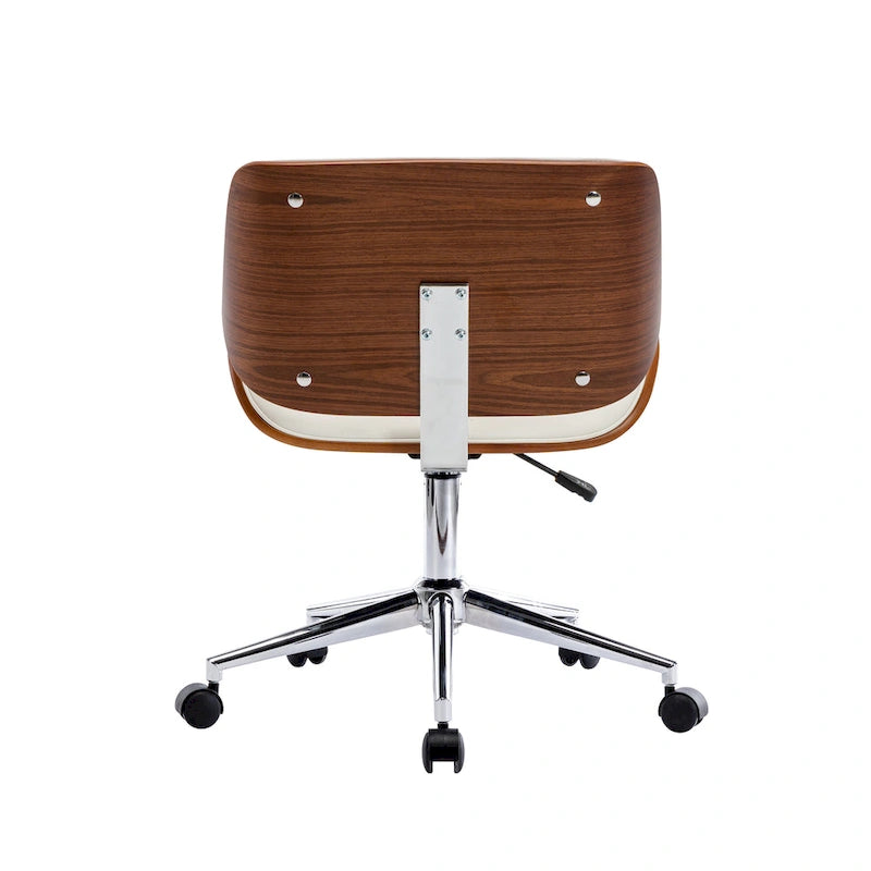Chaise de bureau Carson Carrington Herning en similicuir style Mid-Century