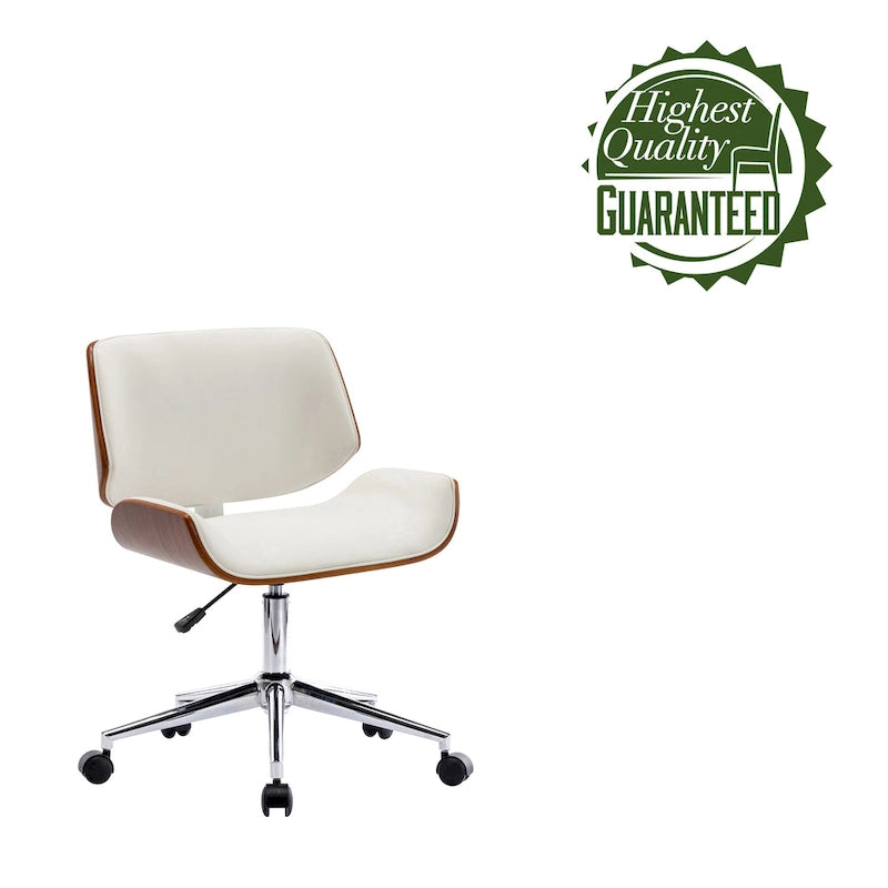Chaise de bureau Carson Carrington Herning en similicuir style Mid-Century