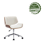 Chaise de bureau Carson Carrington Herning en similicuir style Mid-Century