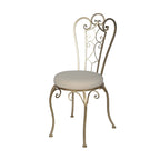 Chaise d'appoint pliante chic et vieillie dorée | Métal et bois | 56x46x97 cm