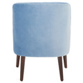 Fauteuil d'appoint en velours avec pieds fuselés en noyer | 27L x 31P x 36H