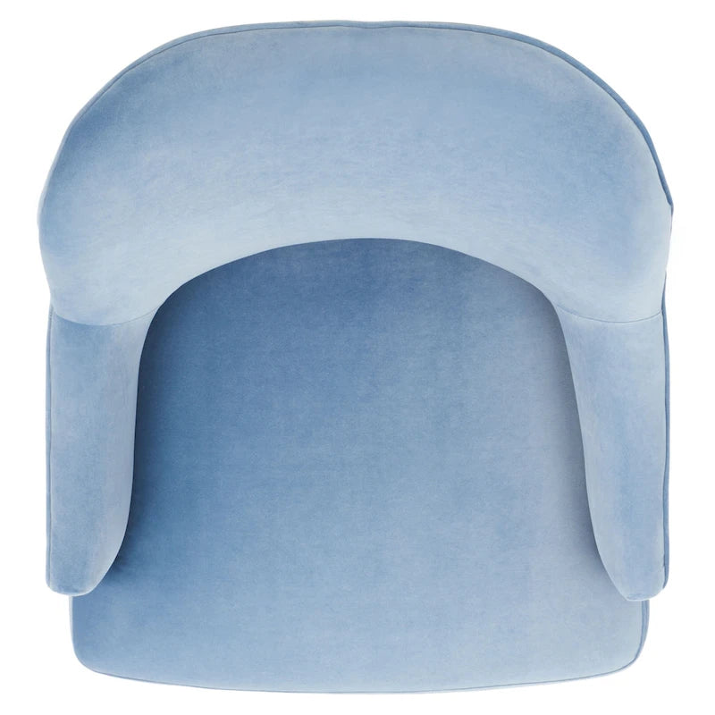 Fauteuil d'appoint en velours avec pieds fuselés en noyer | 27L x 31P x 36H
