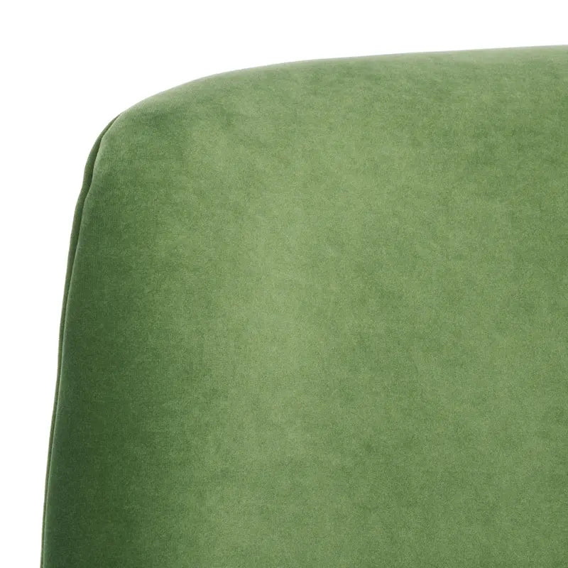 Fauteuil d'appoint en velours avec pieds fuselés en noyer | 27L x 31P x 36H