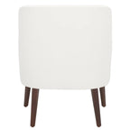 Fauteuil d'appoint en velours avec pieds fuselés en noyer | 27L x 31P x 36H