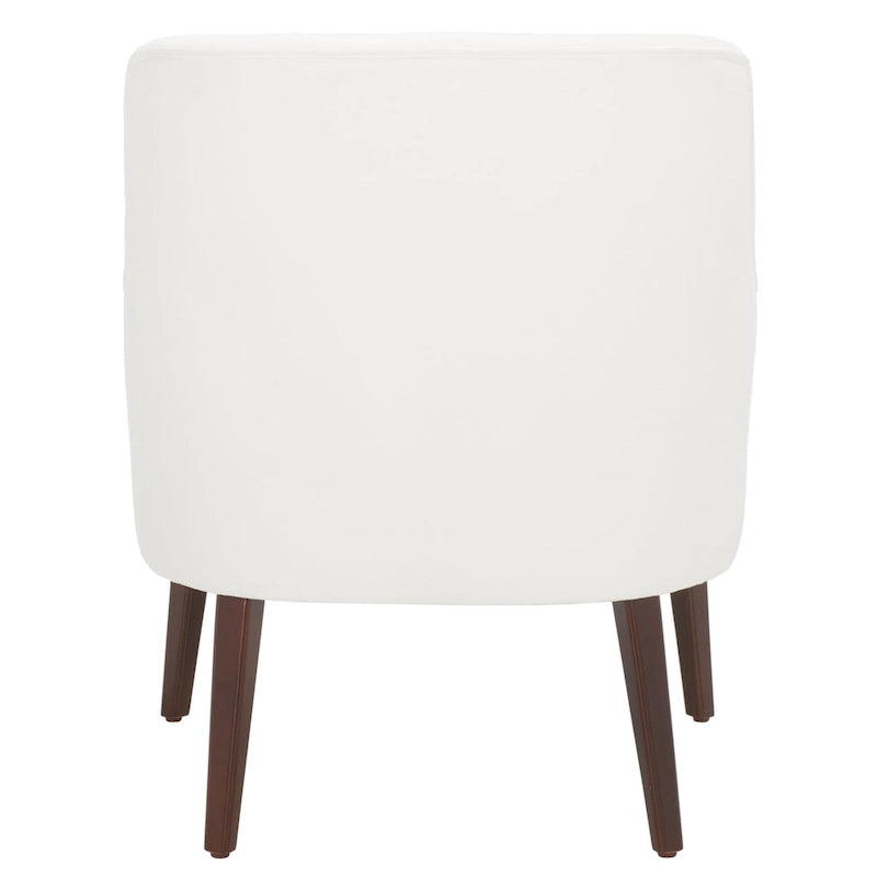 Fauteuil d'appoint en velours avec pieds fuselés en noyer | 27L x 31P x 36H