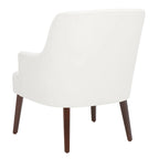 Fauteuil d'appoint en velours avec pieds fuselés en noyer | 27L x 31P x 36H