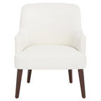 Fauteuil d'appoint en velours avec pieds fuselés en noyer | 27L x 31P x 36H