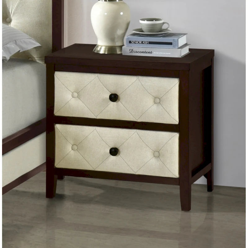 Table de chevet 1 tiroir finition élégante Façades de tiroirs design Meuble de chambre moderne