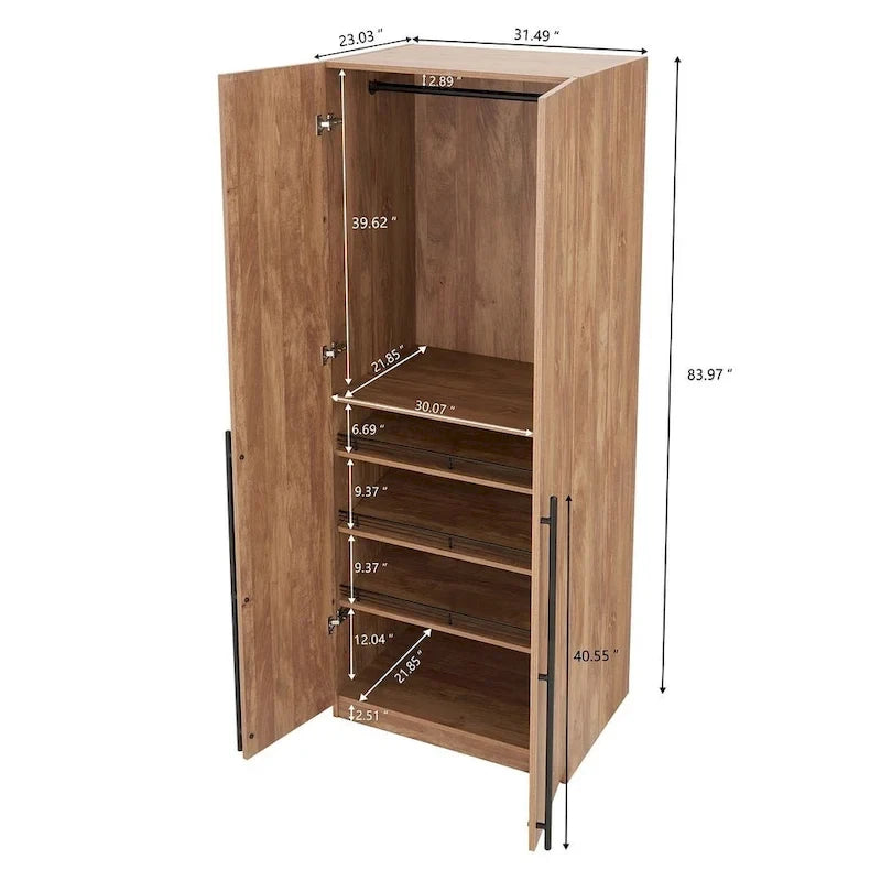Lot de 2 armoires penderies autoportantes Manhattan Comfort Lee Modern 3.0