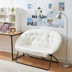 Canapé pliant deux places pour dortoir, appartement et petits espaces | Peluche microfibre