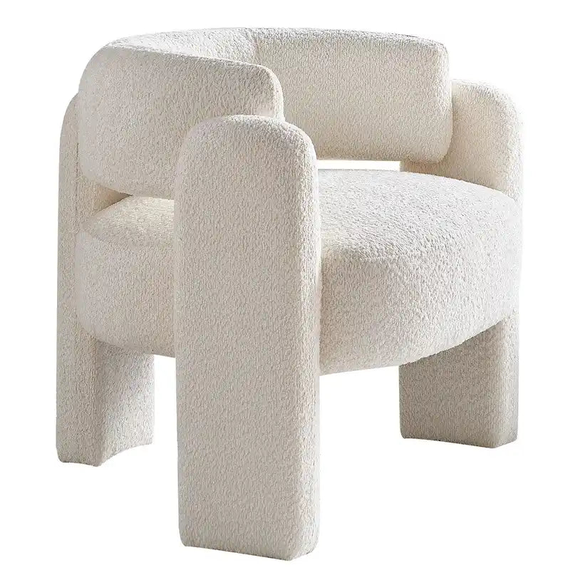 Fauteuil d'appoint en tissu bouclette