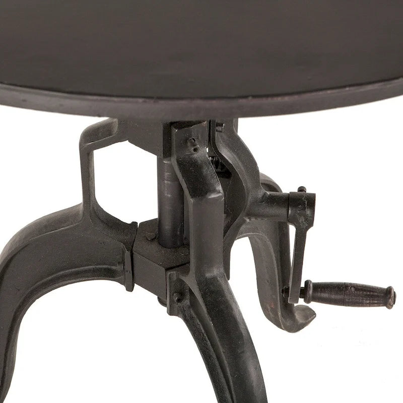 Table d'appoint industrielle réglable à manivelle | Fonte de récupération | Diamètre 30" | H30-42