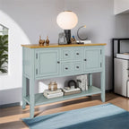 Console de la série Cambridge avec grand espace de rangement et quatre tiroirs