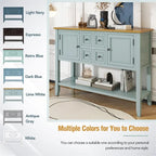 Console de la série Cambridge avec grand espace de rangement et quatre tiroirs