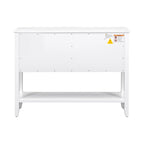 Console de la série Cambridge avec grand espace de rangement et quatre tiroirs