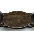 Ensemble de tables basses gigognes avec plateau en verre trempé, console, table d'appoint et pieds en métal rétro