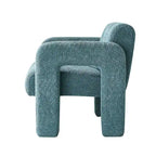 Fauteuil d'appoint large rembourré en tissu bouclé pour le salon