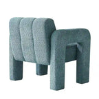 Fauteuil d'appoint large rembourré en tissu bouclé pour le salon