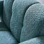 Fauteuil d'appoint large rembourré en tissu bouclé pour le salon