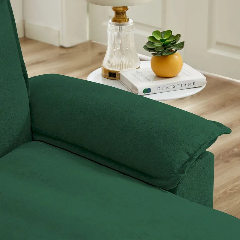 Canapé d'angle en L avec assises moelleuses - 209 cm - Idéal pour le salon